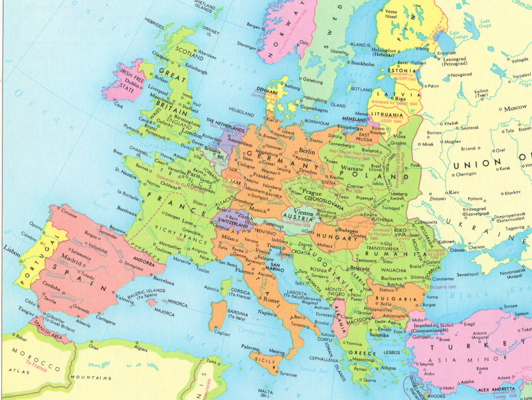 Europe 1914 to 1920