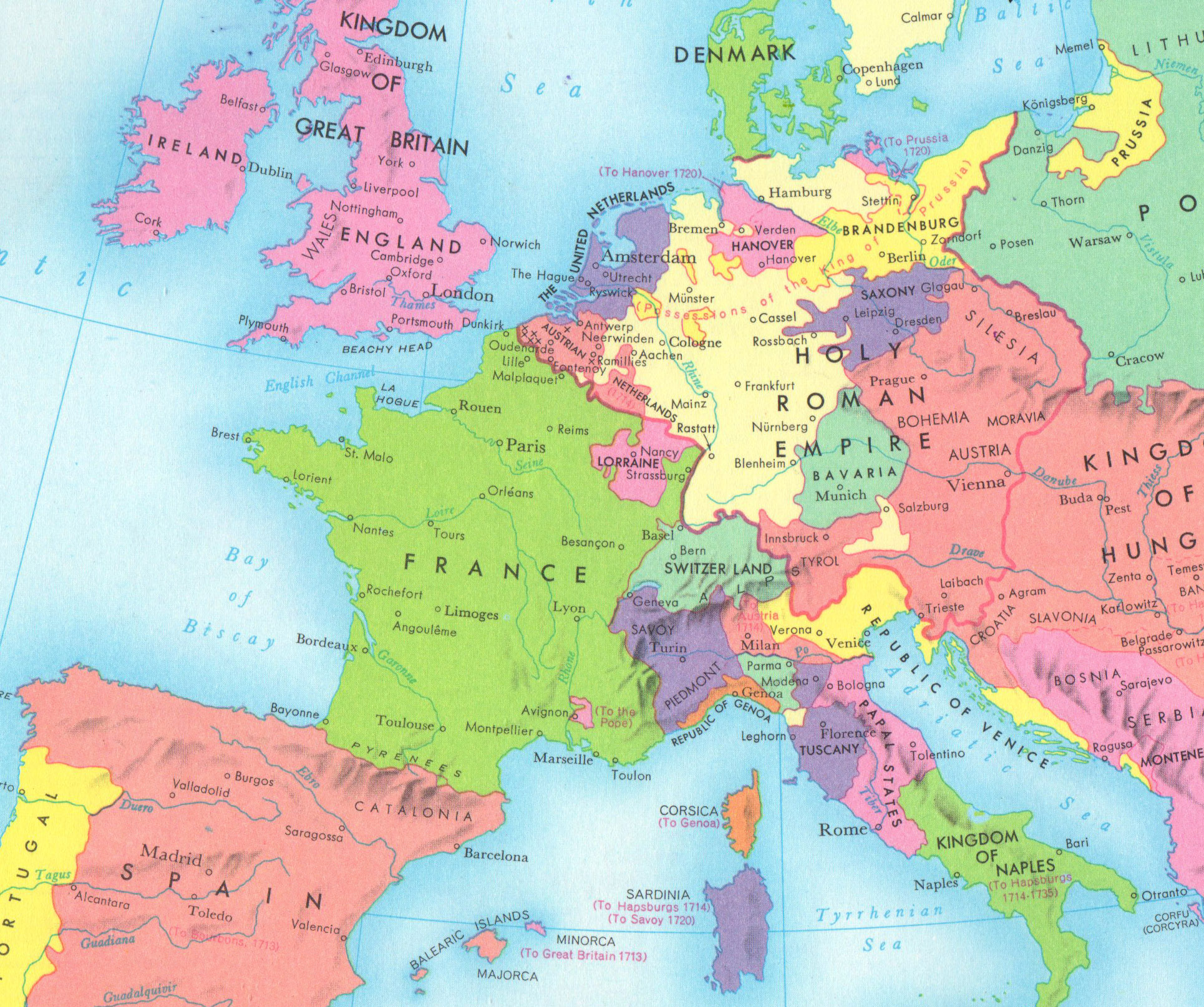 Europe in 1721