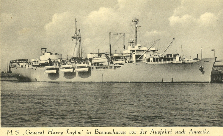 General Harry Taylor ship postcard