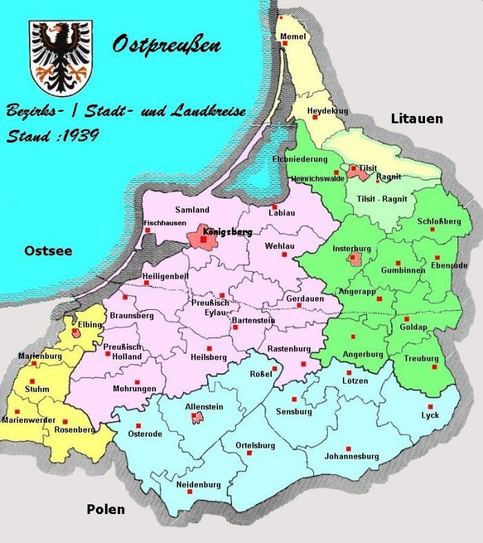 Ostpreussen map