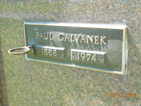 Paul Galvanek born 1888 grave stone